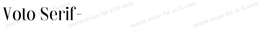 Voto Serif字体转换